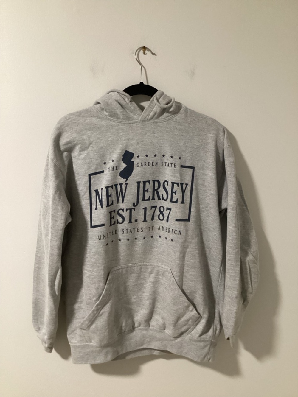 New Jersey Graphic Hooded Sweatshirt - Gray